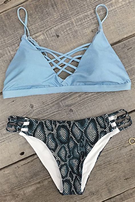 Nwt Salty Sea Breeze Lace Up Bikini Set L Property Room