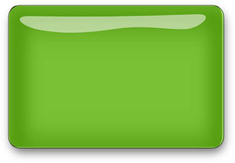 Green Rectangle Glossy Button Clip Art At Vector Clip Art