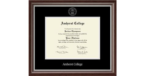 Silver Embossed Diploma Frame In Devonshire Amherst College Item 393288