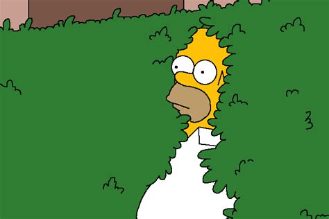 Pixilart Homer In The Bushes By Simpsonfanatic