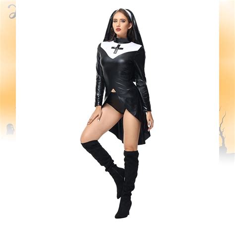 2023 New Halloween Nun Role Play Costume Sexy Nurse Cosplay Stage