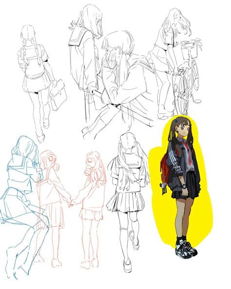 il kwang kim daily sketchs 7 concept art characters art reference anime poses reference