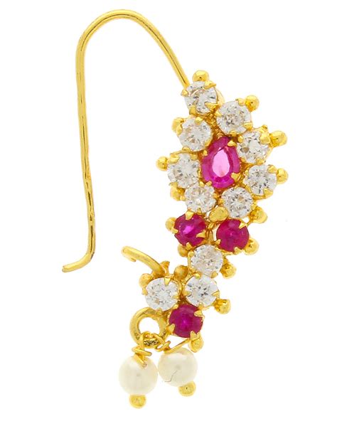 Buy Anuradha Art Golden Colour Classy Designer Styled With Shimmering Stone Pink Colour Stone