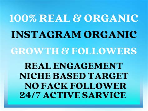 Instagram Organic Growth And Real Followers Management Upwork