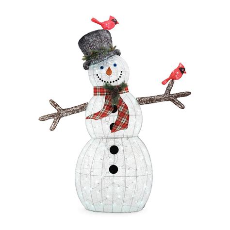Adorn every room in your home with beautiful home accents and accessories, available at hsn.com. Christmas Decor Snowman 2 Birds 72 in. LED 240 Lights ...
