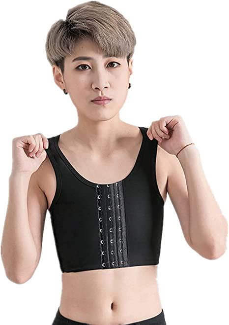 Baronhong Lesbian Breathable Chest Binders Super Flat Les Compression 3 Rows Central Tank Top