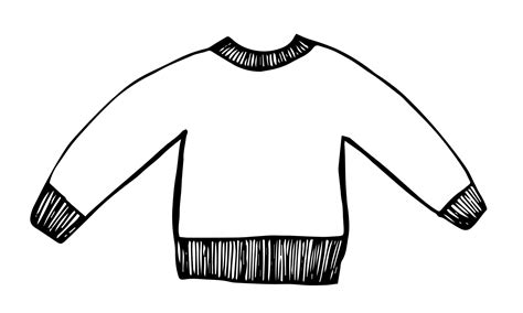 Vector Sweater Illustration Wool Knitted Sweater On White Background