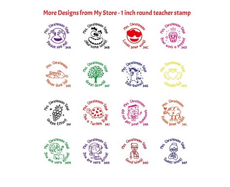 Teacher Stamps Personalized Teacher Stamps Custom Teacher Etsy