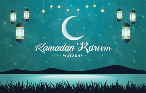 Premium Vector Beautiful Ramadan Mubarak Banner With Beautiful