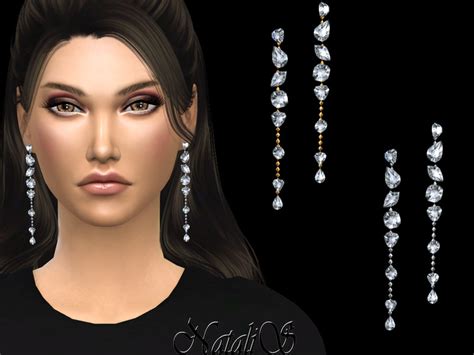The Sims Resource Natalisdazzling Gems Drop Earrings
