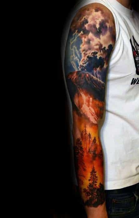 See more ideas about storm tattoo, tattoos, cloud tattoo. 60 Thunderstorm Tattoo Designs For Men - Weather Ink Ideas