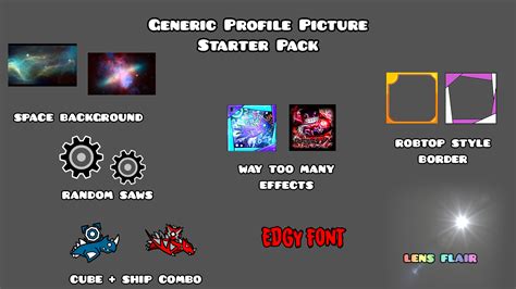 Generic Profile Picture Starter Pack Rgeometrydash
