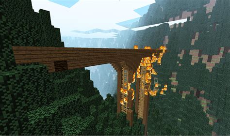 A Simple Mountain Bridge Minecraft