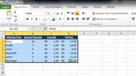 Como Fazer Uma Tabela No Excel