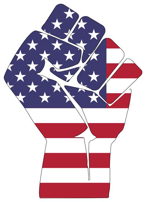 American Flag Fist Public Domain Vectors