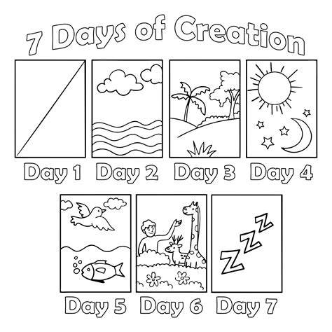 Days Of Creation Coloring Pages Free Bible Coloring Pages Kidadl