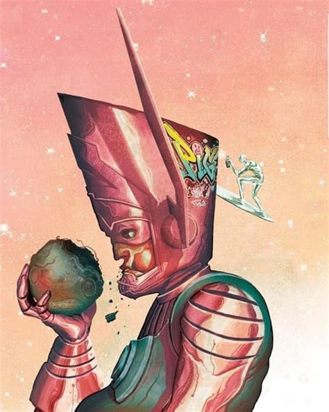 Galactus And Silver Surfer By Mike Dell Mundo Comic Art Superhero Art