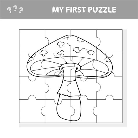 Premium Vector | Education paper game for children, amanita. create the