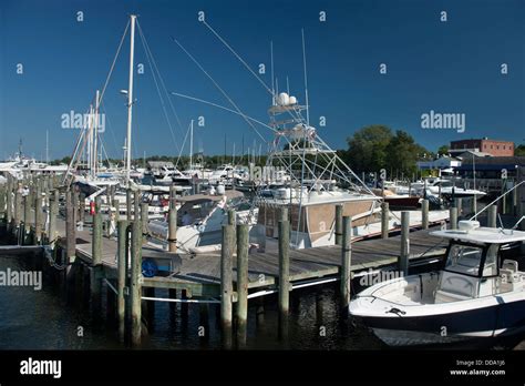 Dock Marina Sag Harbor Long Island New York Usa Stock Photo Alamy