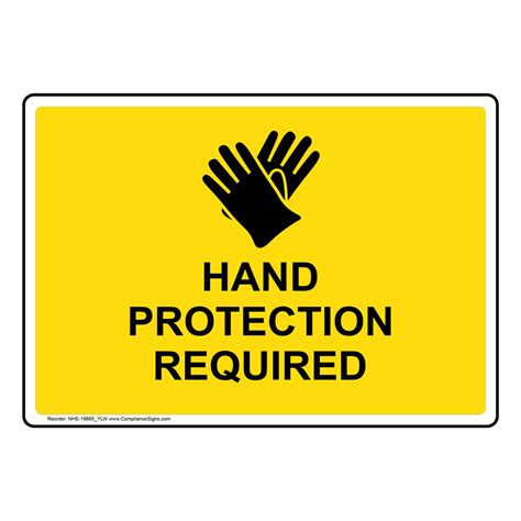 Ppe Gloves Sign Hand Protection Required