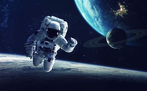 Papel De Parede 5200x3250 Px Astronauta Arte Digital Planeta Arte