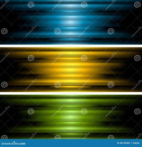 Bright Glowing Banners Stock Vector Illustration Of Hitech 46156481