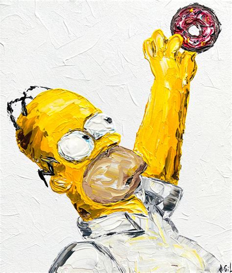 Homer Wall Art Simpson Painting The Simpsons Wall Art Inspire