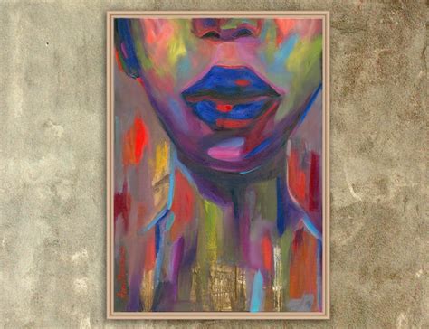Abstract African American Woman Wall Art Black People Portrait Etsy