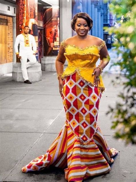 Beautiful Ghana Wedding Style African Print Dress Designs Ghana Wedding Dress Kente Dress