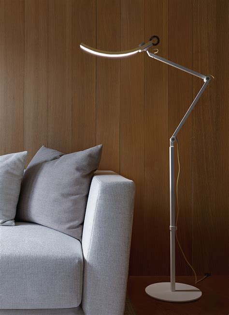 E Reading Floor Lamp Led Lamp Metal Swing Arm Dimmable Hue