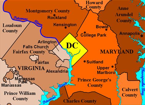 Where Is District Of Columbia On Us Map Map