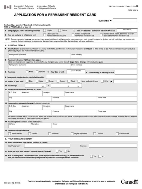 2019 Form Canada Imm 5444 E Fill Online Printable Fillable Blank