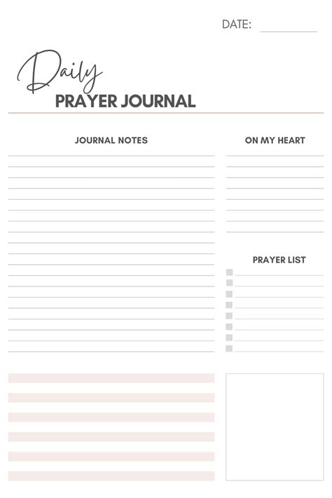 Daily Journal Layout Free Printable Prayer Journal Bible Journal