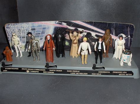 10 X Deluxe Vintage Star Wars Action Figure Display Stand Nuovissima