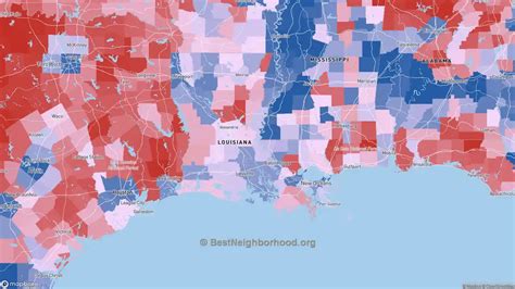 Louisiana Political Map Democrat And Republican Areas In Louisiana