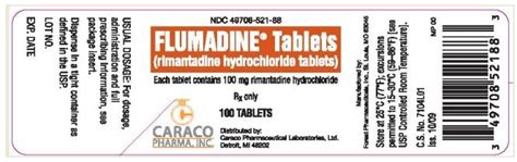 Rimantadine Labels And Packages Wikidoc