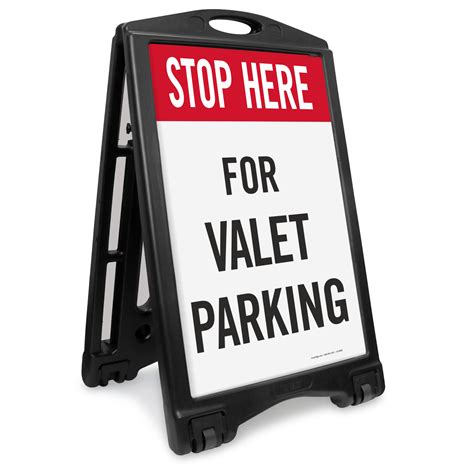 Valet Parking Left Arrow Sign Stop Here Signs