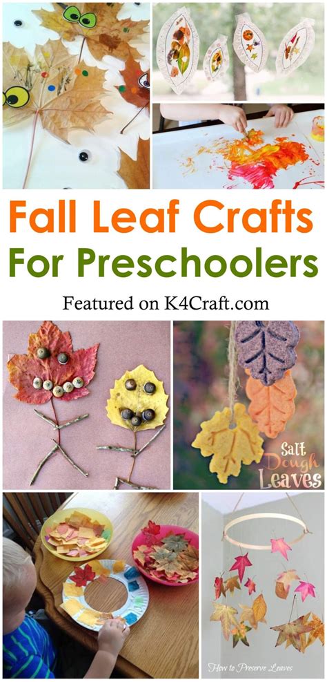 Leaf Crafts And Activities For Preschoolers Fall Season Ideas Pin • K4