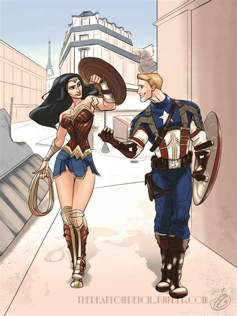 Wonder Women And Captain America Wonder Woman Marvel Superheroes Dc