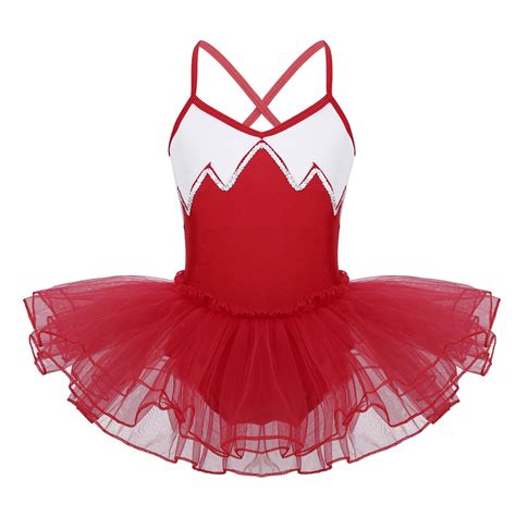 Kinder Pailletten Ballett Kleid Tüll Ballett Dance Wear Teen Gymnastik