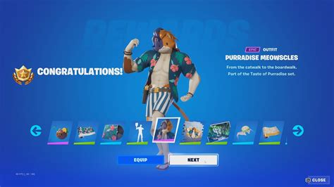 How To Unlock The Paradise Meowscles Skin In Fortnite All Purradise