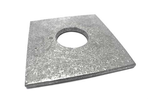 M16 X 100 Square Plate Washer X 10mm Round Hole Galvanised