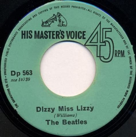 The Beatles Dizzy Miss Lizzy 1965 2nd Issue Vinyl Discogs