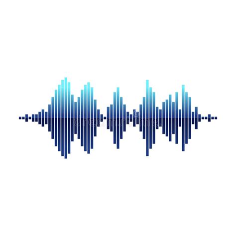 Sound Wave Vector Cartoon Icon Vector Illustration Sound Wave On White