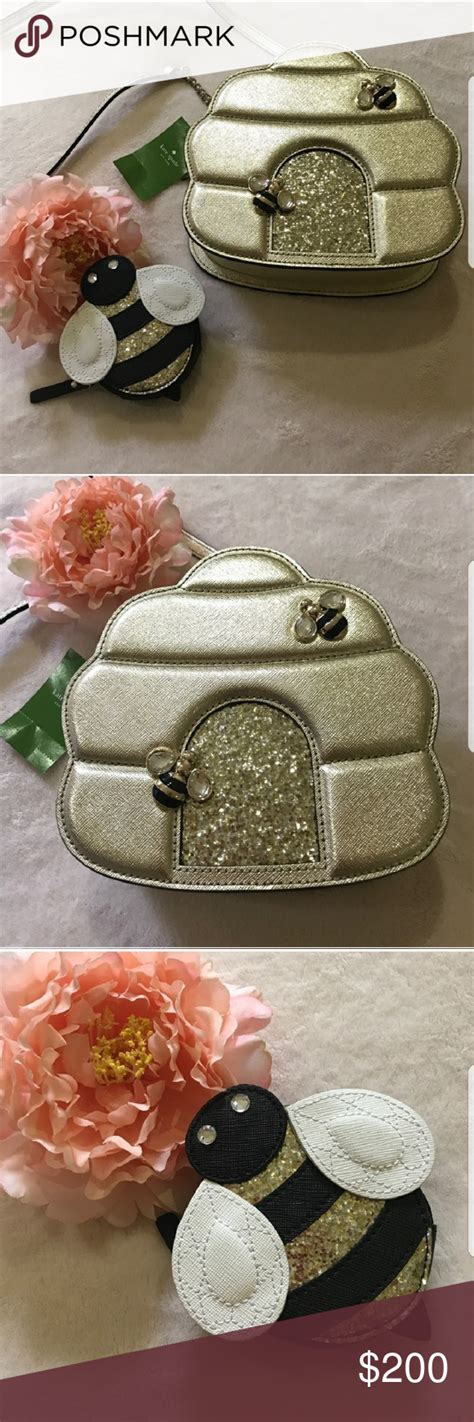 Find unique bags, colorful clutches & leather purses with free shipping & returns in the u.s. Kate Spade Gold Glitter Queen Bee Bag Purse EUC | Purses ...