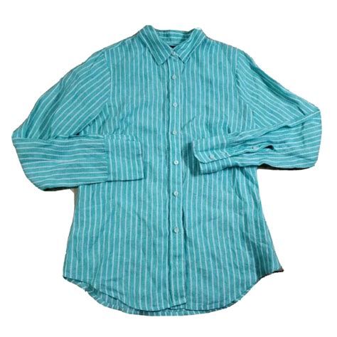 J.Crew J Crew Slim Perfect L/S Shirt Classic Emerald Striped Baird