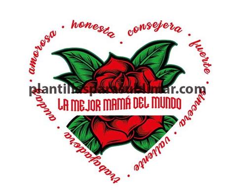 Rosa La Mejor Mama Del Mundo Vector Plantillas Para Sublimar