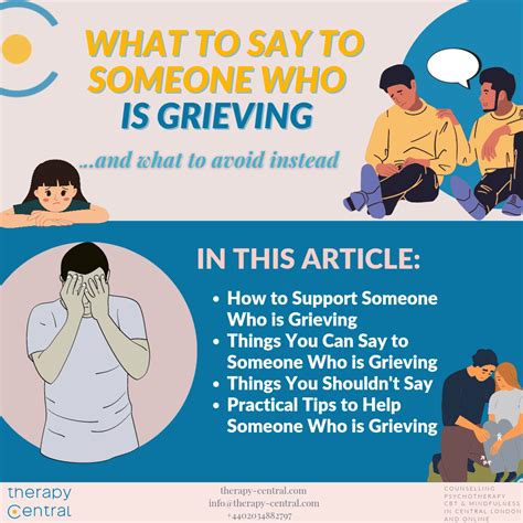 what to say to someone who is grieving therapy central