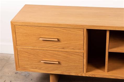 Oak And Leather Inverness Media Cabinet By Lawson Fenning For Sale At 1stdibs