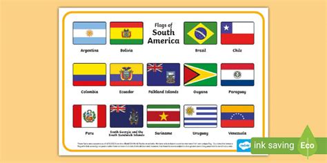 South American Flag Coloring Pages